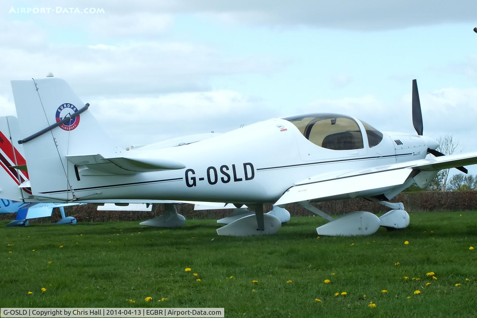 G-OSLD, 2000 Europa XS Tri-Gear C/N PFA 247-13641, at Breighton's 'Early Bird' Fly-in 13/04/14