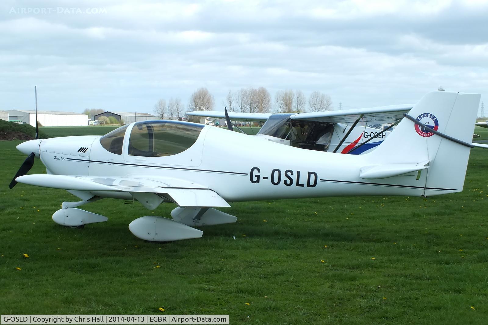 G-OSLD, 2000 Europa XS Tri-Gear C/N PFA 247-13641, at Breighton's 'Early Bird' Fly-in 13/04/14