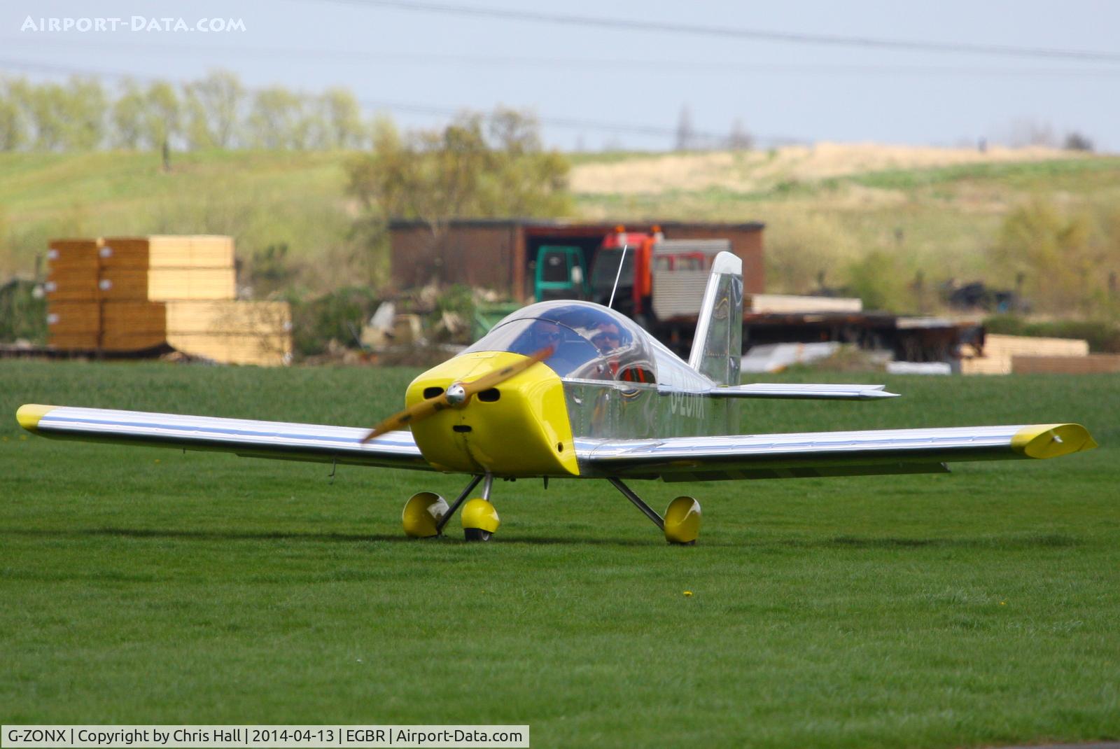 G-ZONX, 2007 Sonex Sonex C/N PFA 337-14689, at Breighton's 'Early Bird' Fly-in 13/04/14