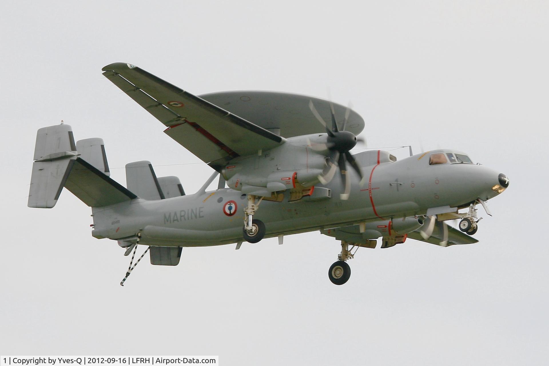 1, Grumman E-2C Hawkeye C/N FR-1, French Naval Aviation Northrop-Grumman E-2C Hawkeye, Solo Display, Lann Bihoué Naval Air Base (LFRH - LRT) Open day 2012