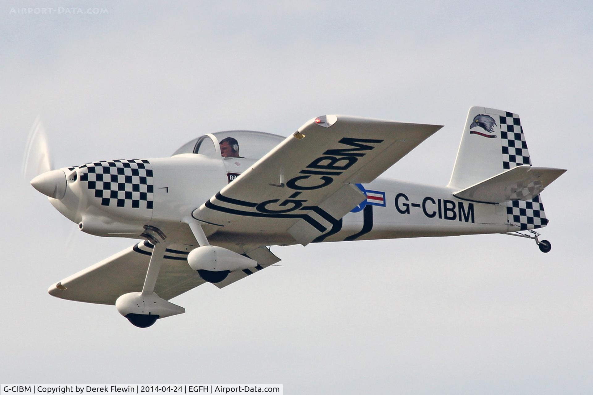 G-CIBM, 2013 Vans RV-8 C/N LAA 303-15083, Resident Vans RV-8 shortly after takeoff from runway 22 at EGFH.