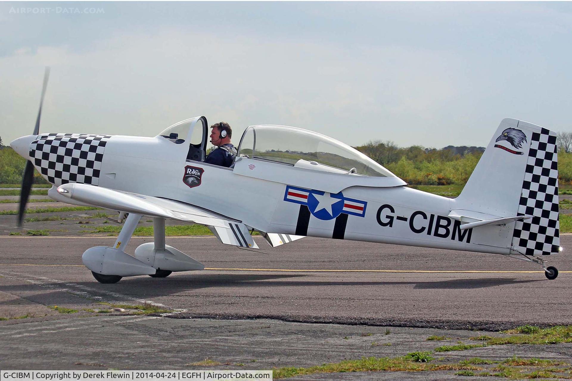 G-CIBM, 2013 Vans RV-8 C/N LAA 303-15083, Resident Vans RV-8 taxxing following training sortie.