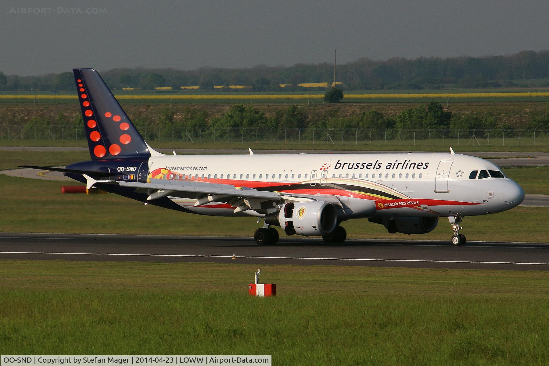OO-SND, 2002 Airbus A320-214 C/N 1838, Brussels Airline A320 @ VIE