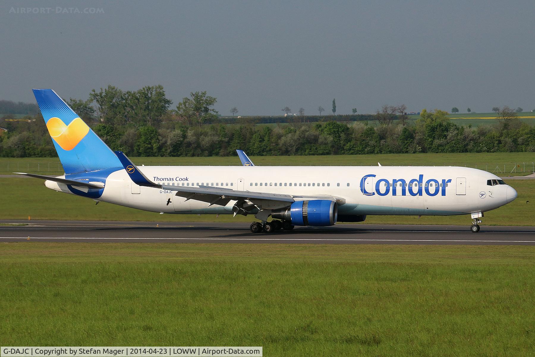 G-DAJC, 1994 Boeing 767-31K C/N 27206, Condor B767-300ER arriving from Punta Cana