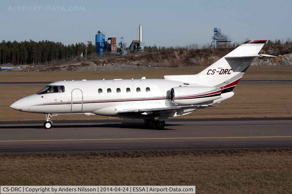 CS-DRC, 2005 Raytheon Hawker 800XP C/N 258714, Taxiing in after landing.