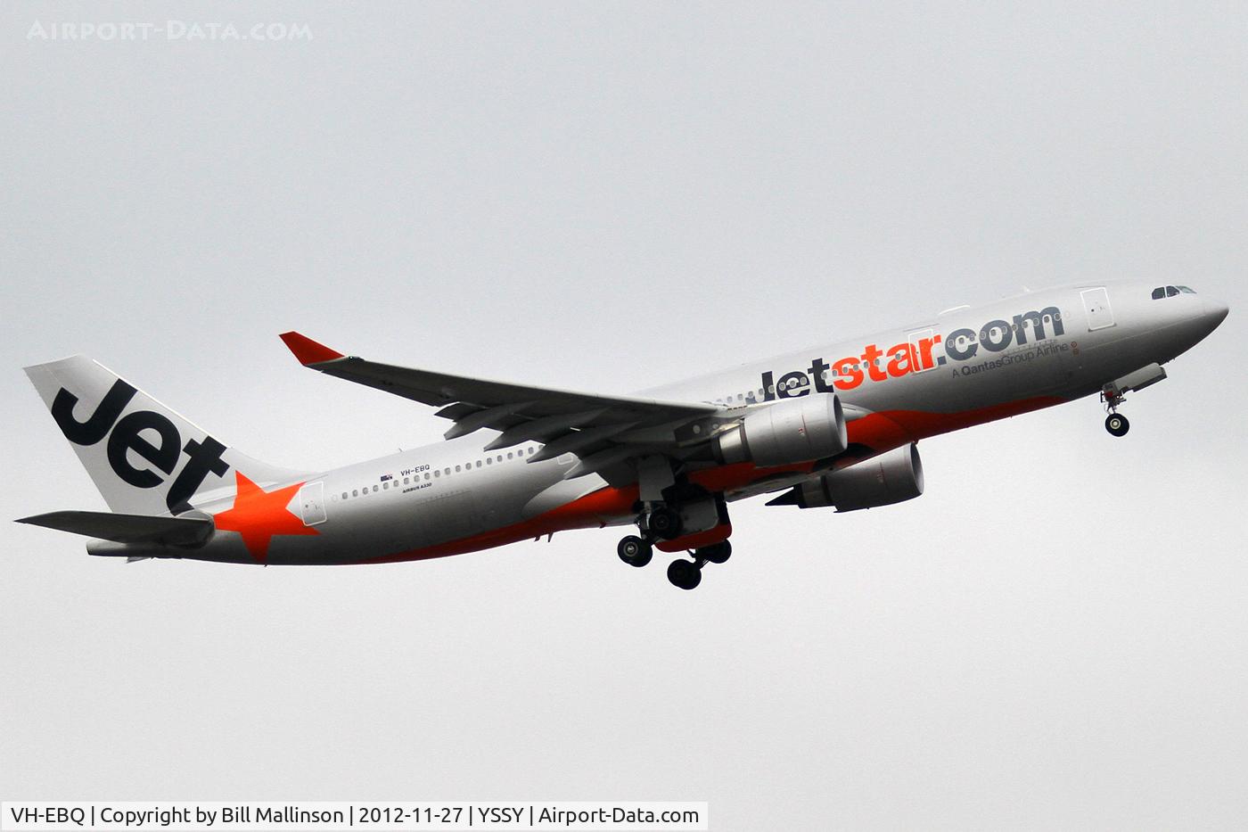 VH-EBQ, 2010 Airbus A330-202 C/N 1198, away from 34L