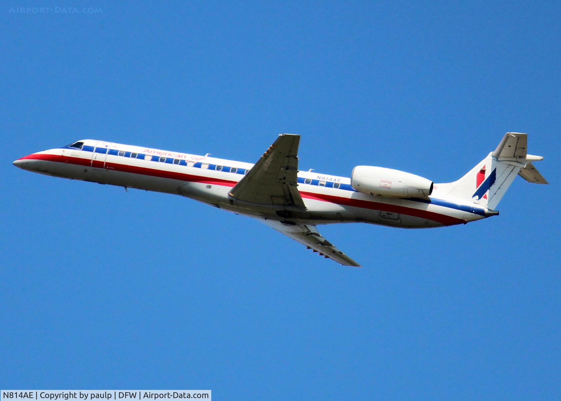 N814AE, 2001 Embraer ERJ-140LR (EMB-135KL) C/N 145541, At DFW.