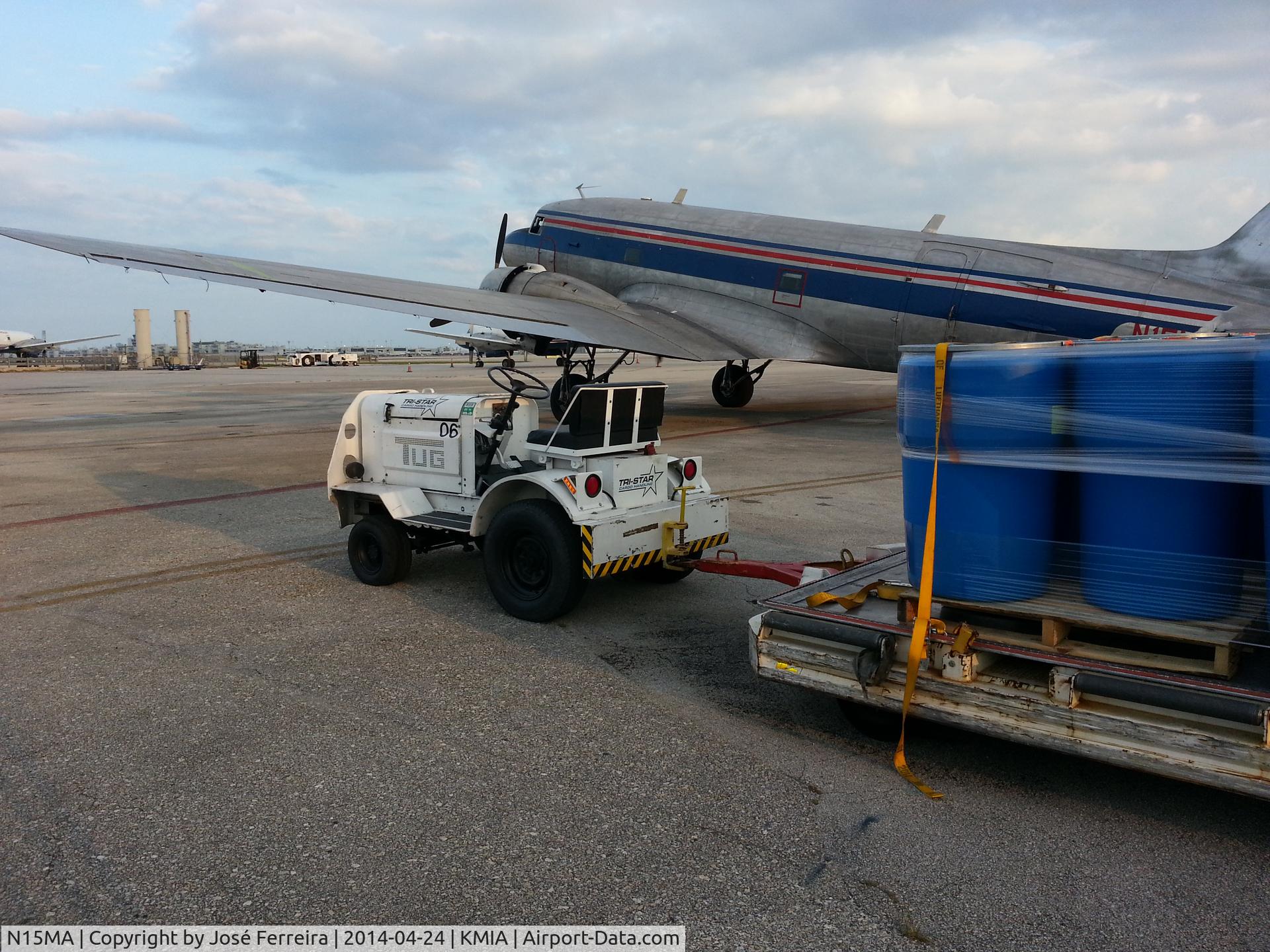 N15MA, 1943 Douglas DC3C-S1C3G (C-47A) C/N 19286, N15MA At Miami int'l  just after arrived from Nassau.