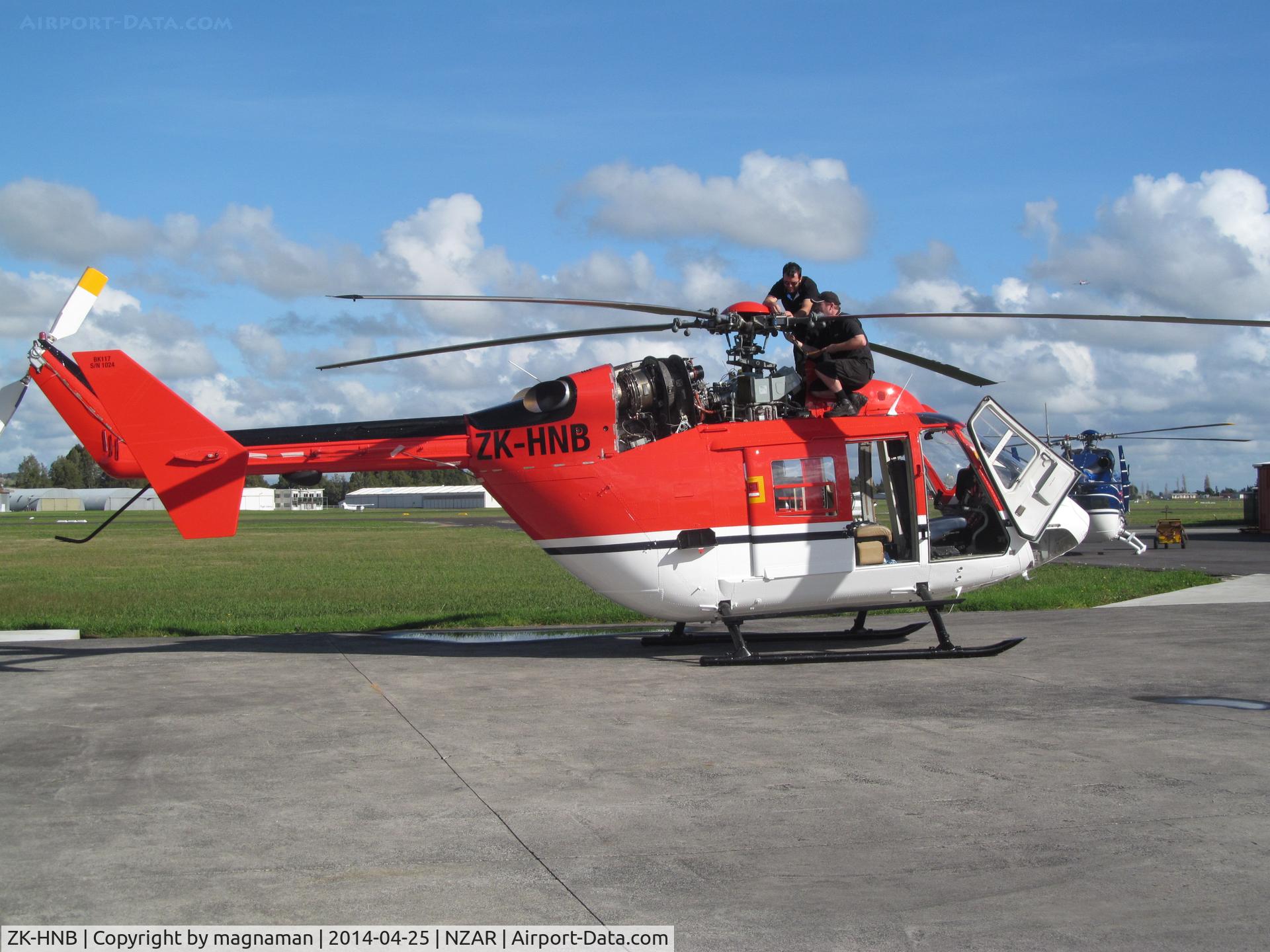 ZK-HNB, MBB-Kawasaki BK-117A-4 C/N 1024, nice c/s - at airwork