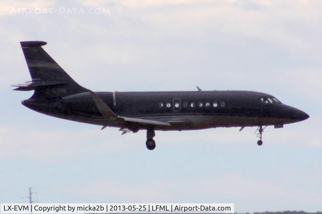 LX-EVM, 2008 Dassault Falcon 2000EX C/N 181, Landing
