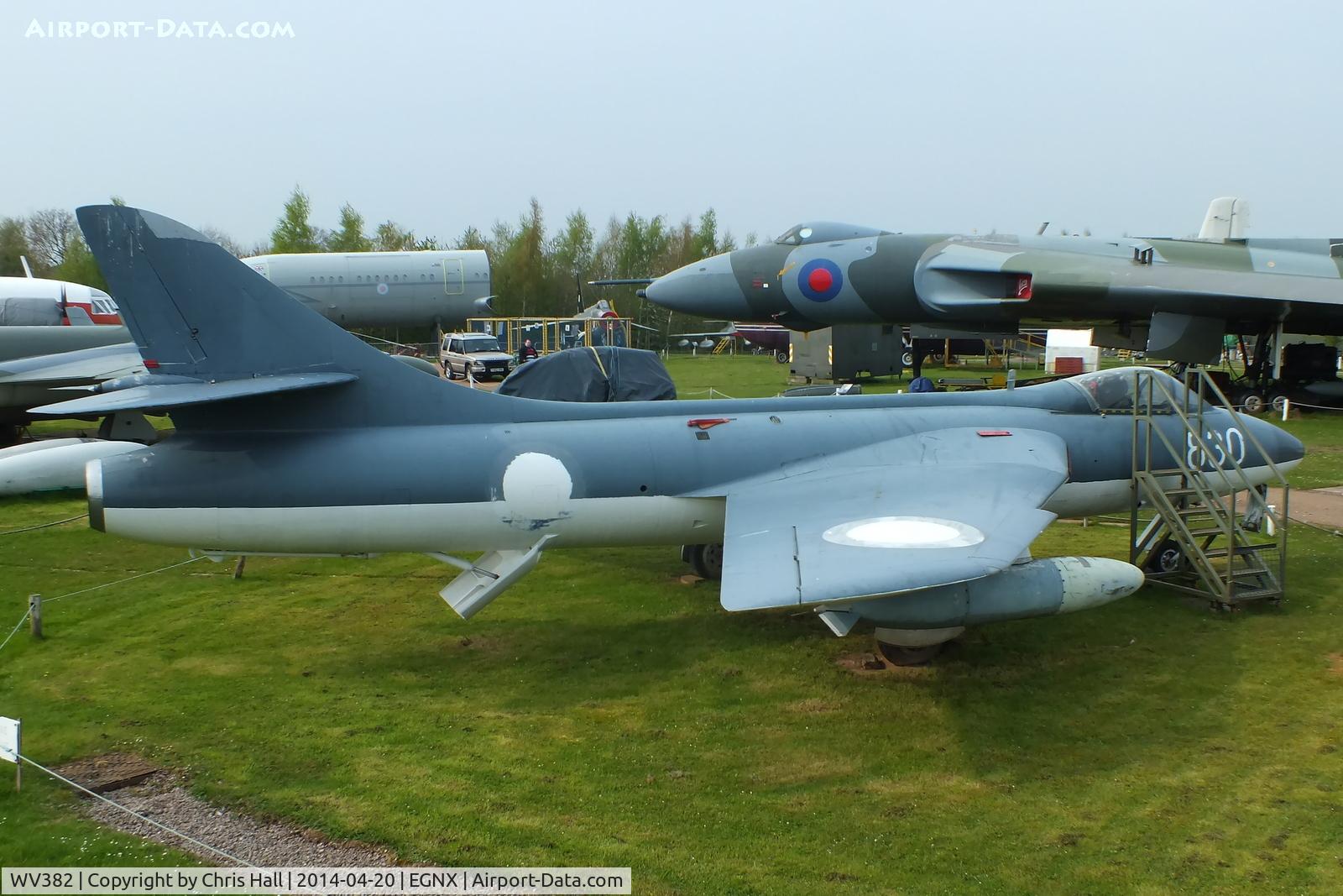 WV382, 1955 Hawker Hunter GA.11 C/N 41H-670828, Preserved at the East Midlands Aeropark