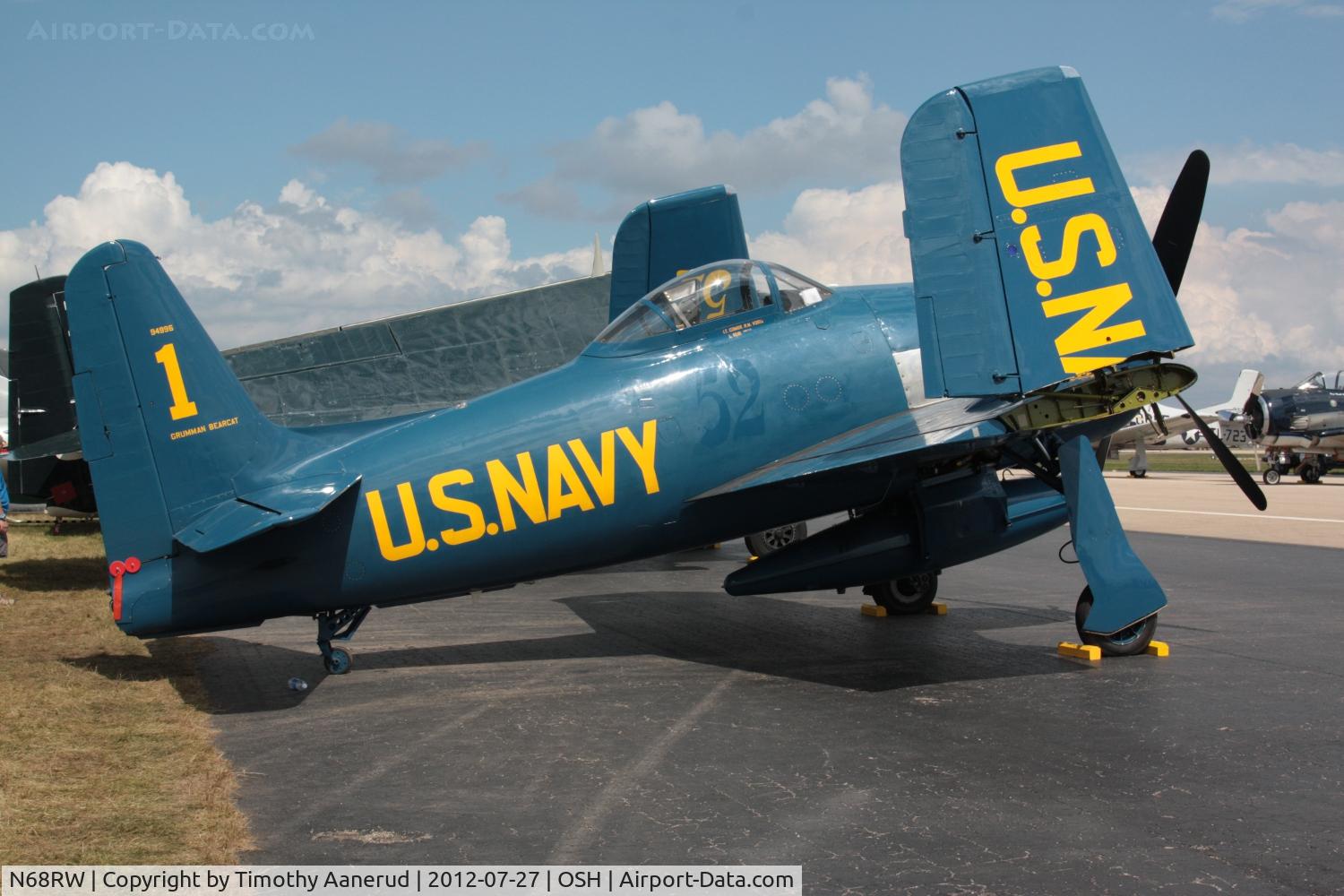 N68RW, 1947 Grumman F8F-2 (G58) Bearcat C/N D.1162, 1947 Grumman F8F-2, c/n: 121776
