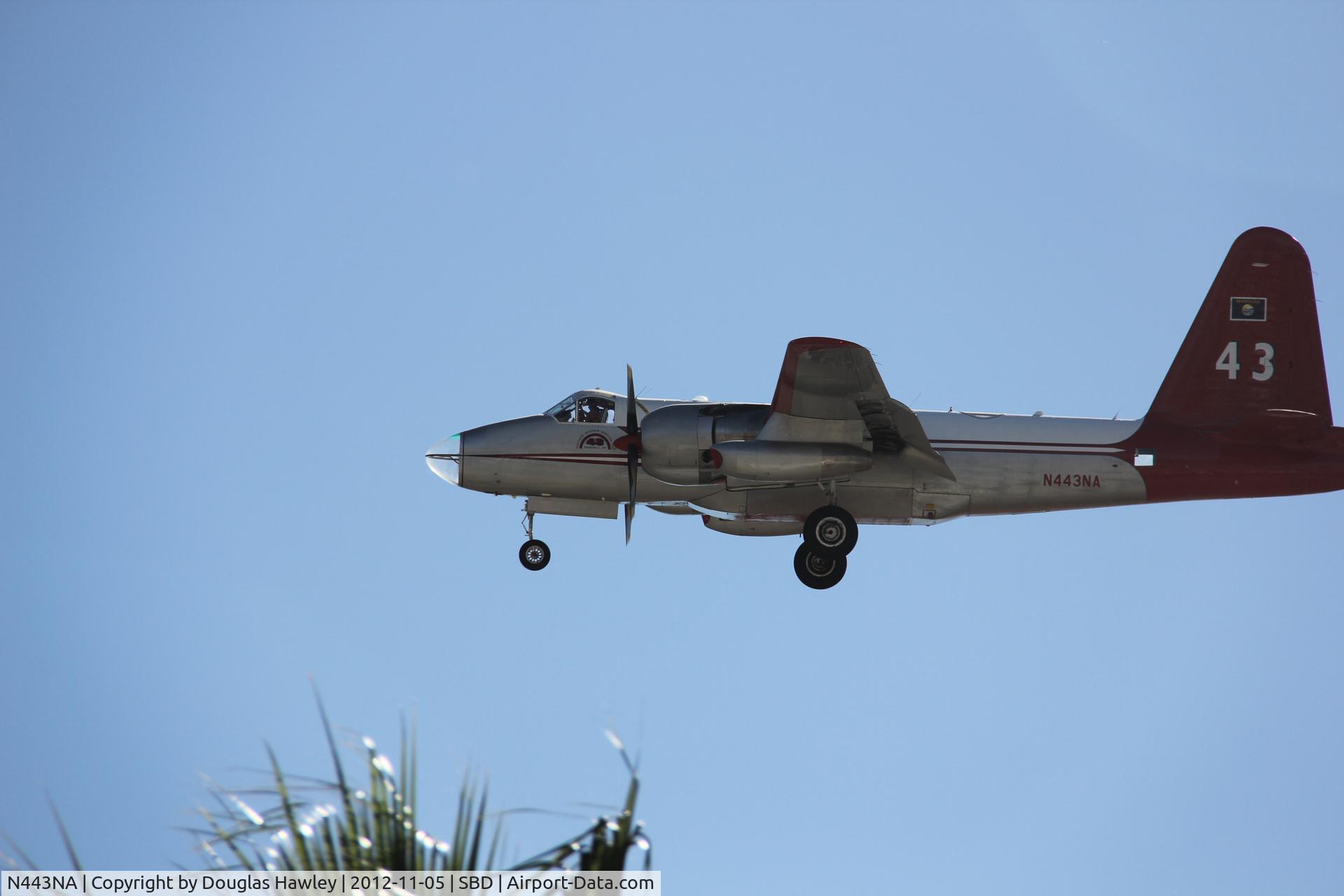 N443NA, 1958 Lockheed P2V-7 Neptune C/N 726-7168 (145906), Fly into San Bernardino Airport