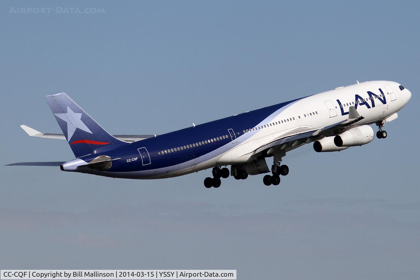 CC-CQF, 2001 Airbus A340-313X C/N 442, off to AKL then home to SCL