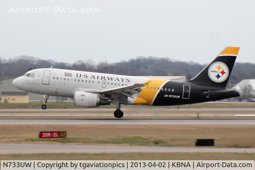 N733UW, 2000 Airbus A319-112 C/N 1205, N733UW - Steelers - Airbus A319 - US Airways