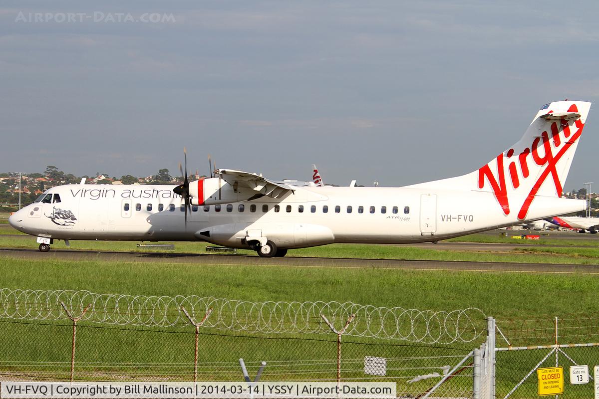 VH-FVQ, 2012 ATR 72-600 (72-212A) C/N 1053, taxiing to 34R