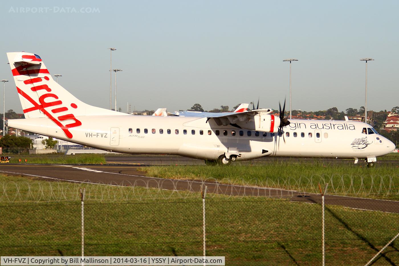 VH-FVZ, 2013 ATR 72-600 (72-212A) C/N 1087, taxiing from 34R