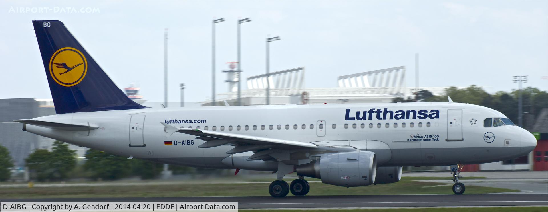 D-AIBG, 2011 Airbus A319-112 C/N 4841, Lufthansa, here on RWY 18 at Frankfurt Rhein/Main Int'l(EDDF)