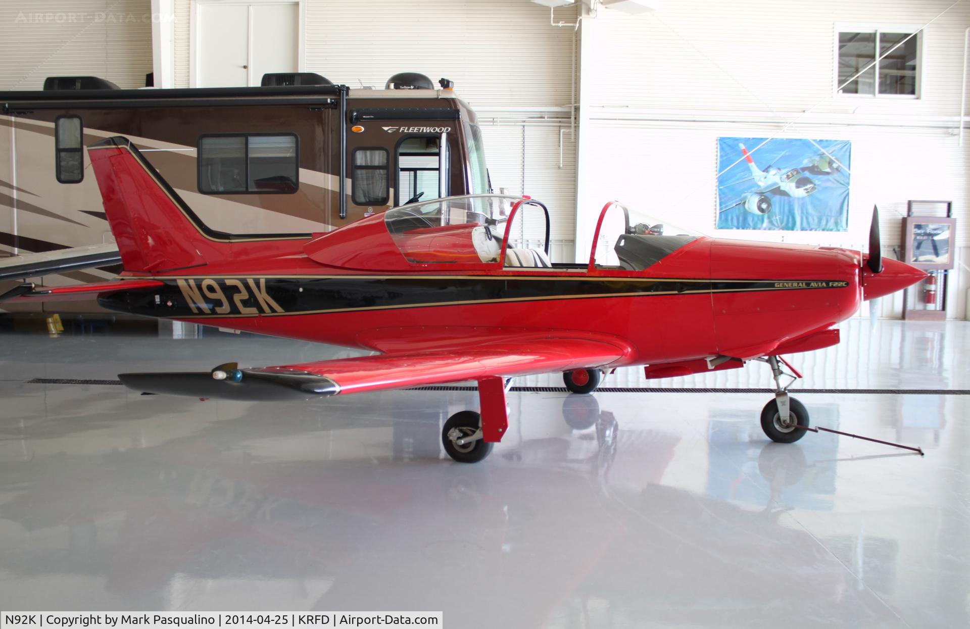 N92K, 1995 General Avia F-22C C/N 006, Avia F22