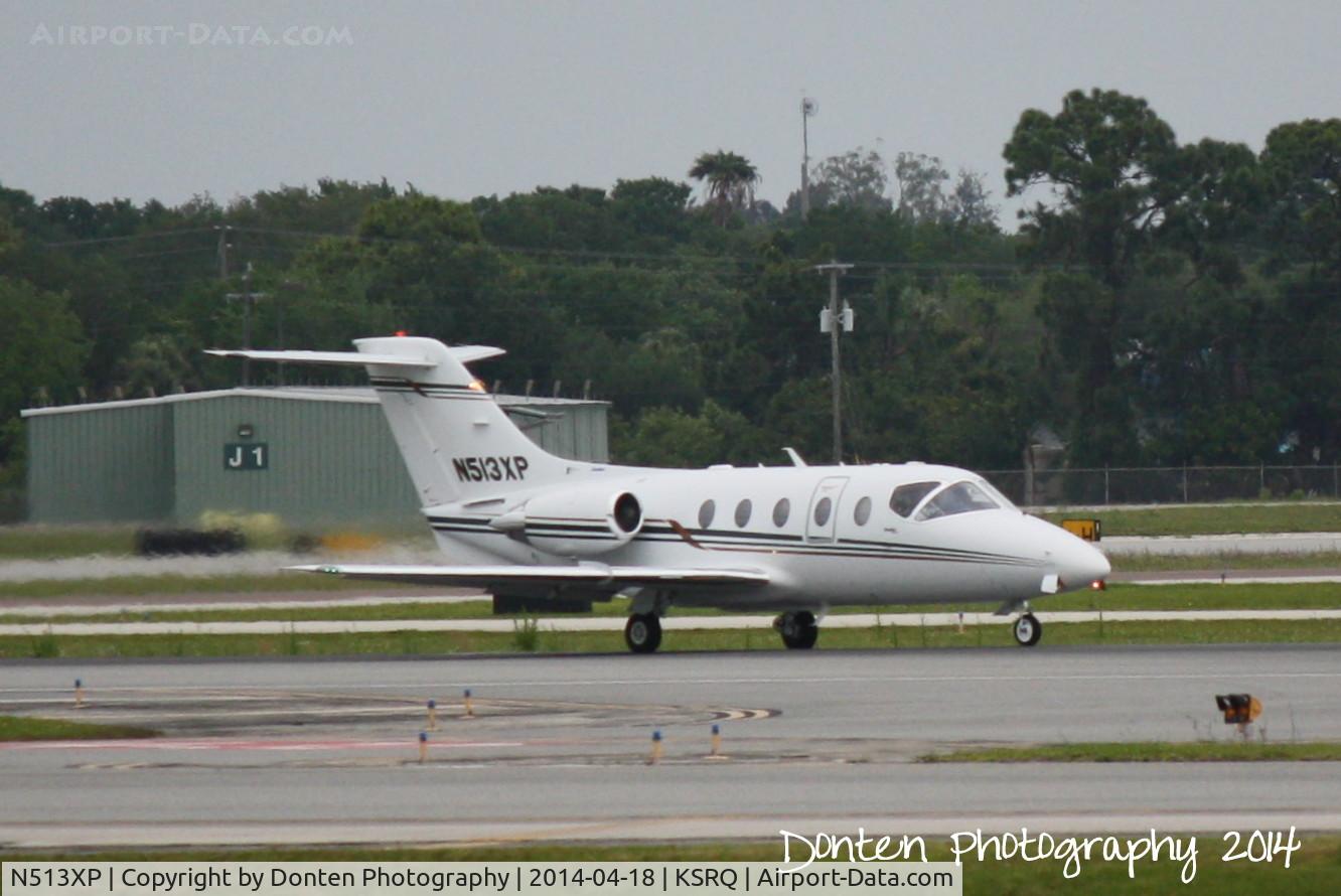 N513XP, 2007 Hawker Beechcraft 400A Beechjet C/N RK-513, Beechjet (N513XP) arrives at Sarasota-Bradenton International Airport following a flight from Charleston International Airport
