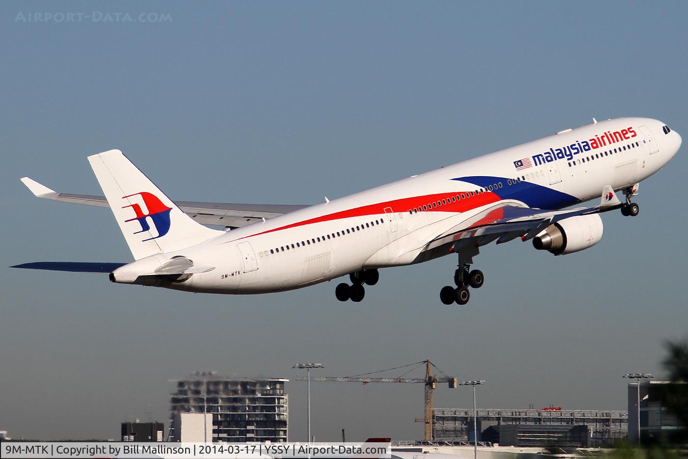 9M-MTK, 2013 Airbus A330-323X C/N 1388, away home to KUL