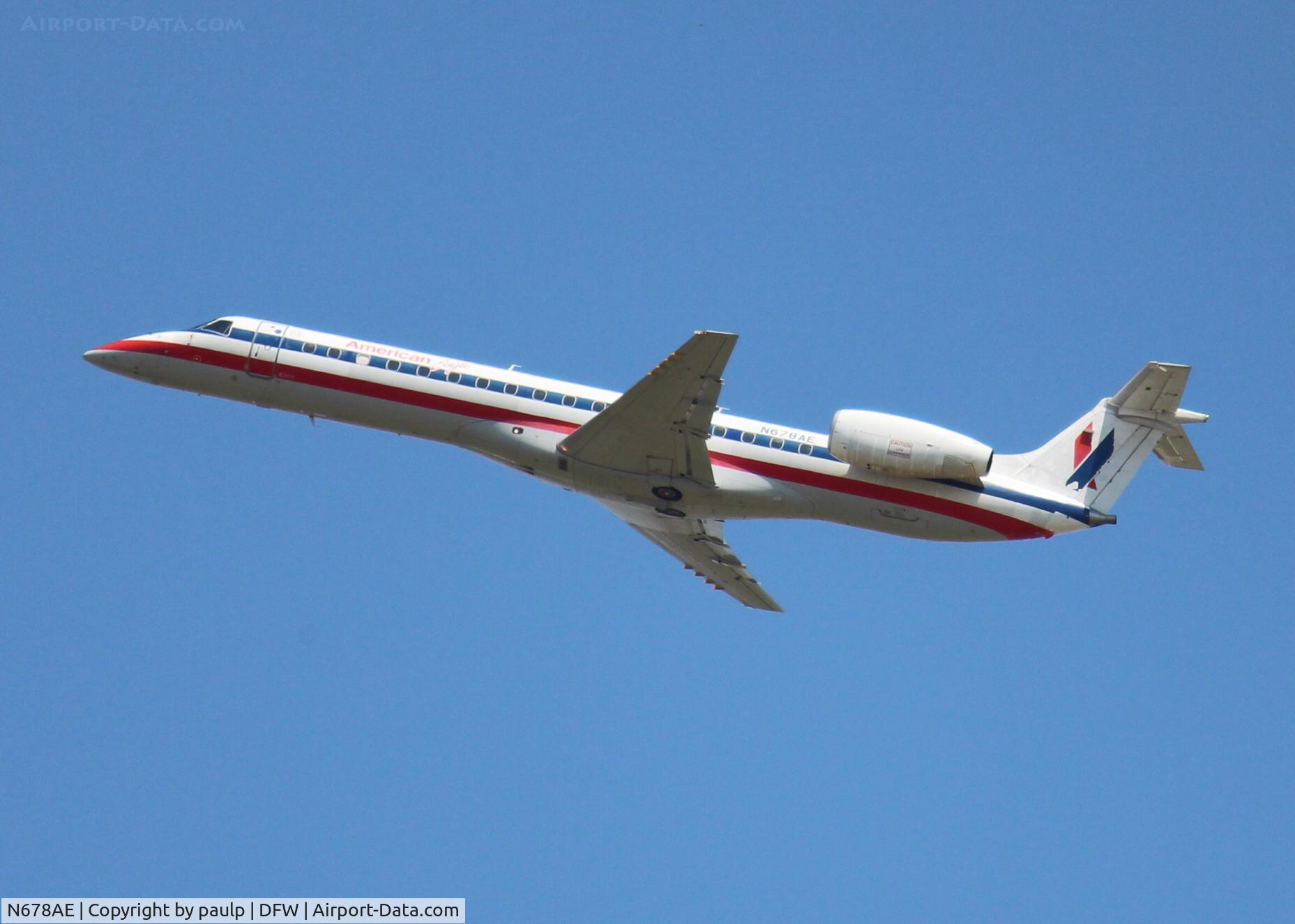 N678AE, 2004 Embraer ERJ-145LR (EMB-145LR) C/N 14500813, At DFW.