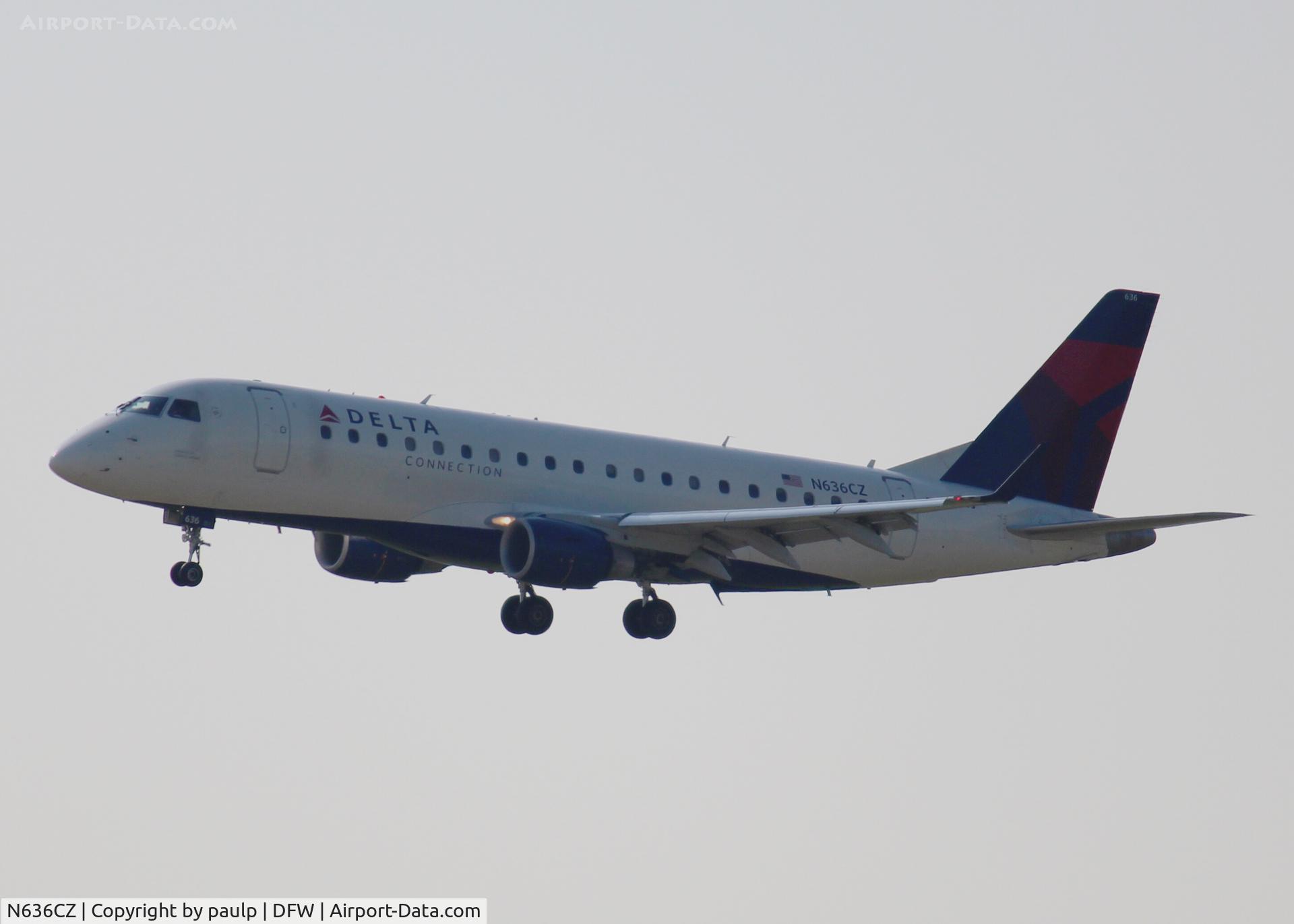 N636CZ, 2008 Embraer 175LR (ERJ-170-200LR) C/N 17000253, At DFW.