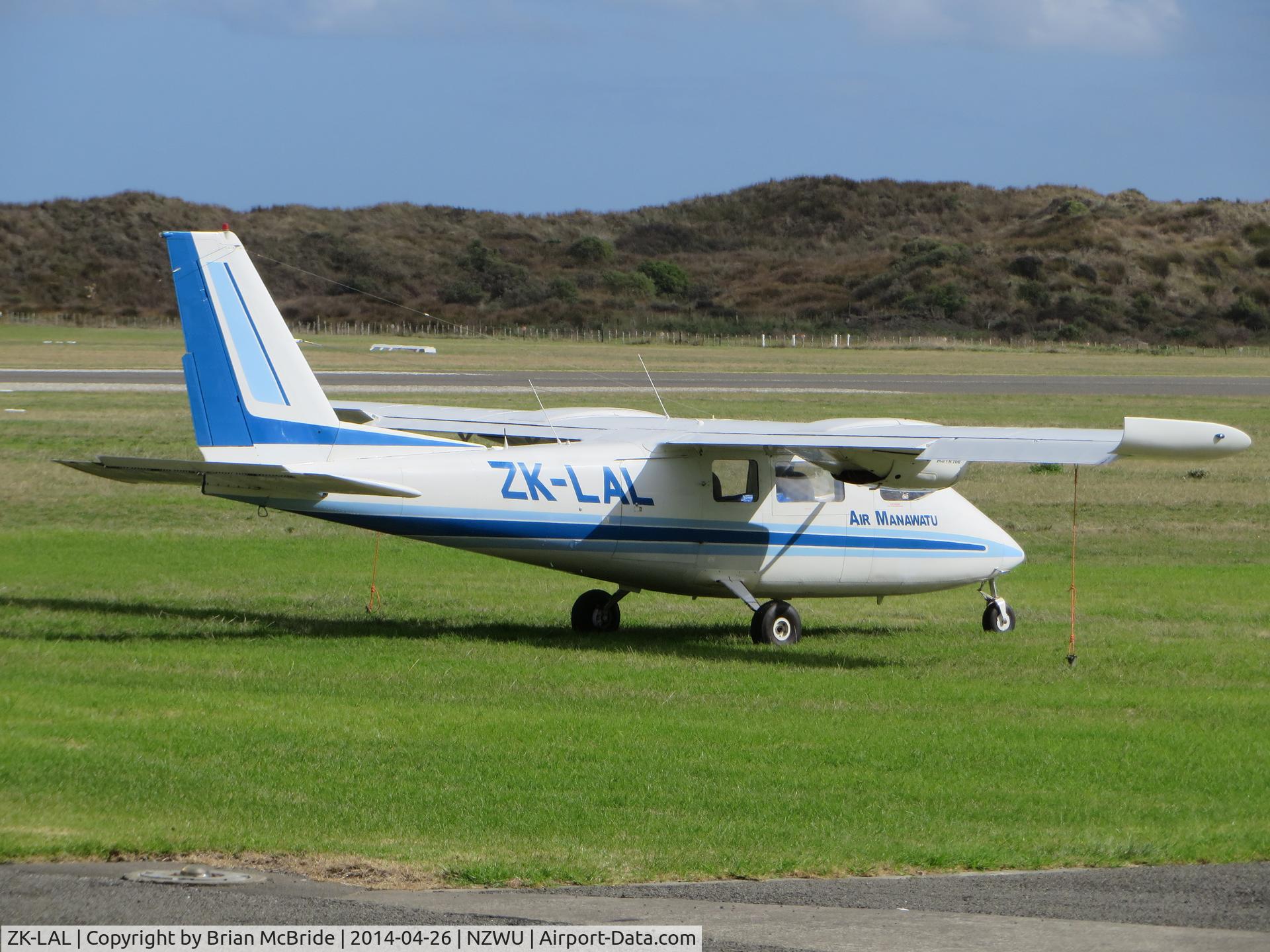 ZK-LAL, Partenavia P-68B C/N 70, Air Manawatu. Partenavia P-68B. ZK-LAL cn 70. Wanganui (WAG NZWU). Image © Brian McBride. 26 April 2014