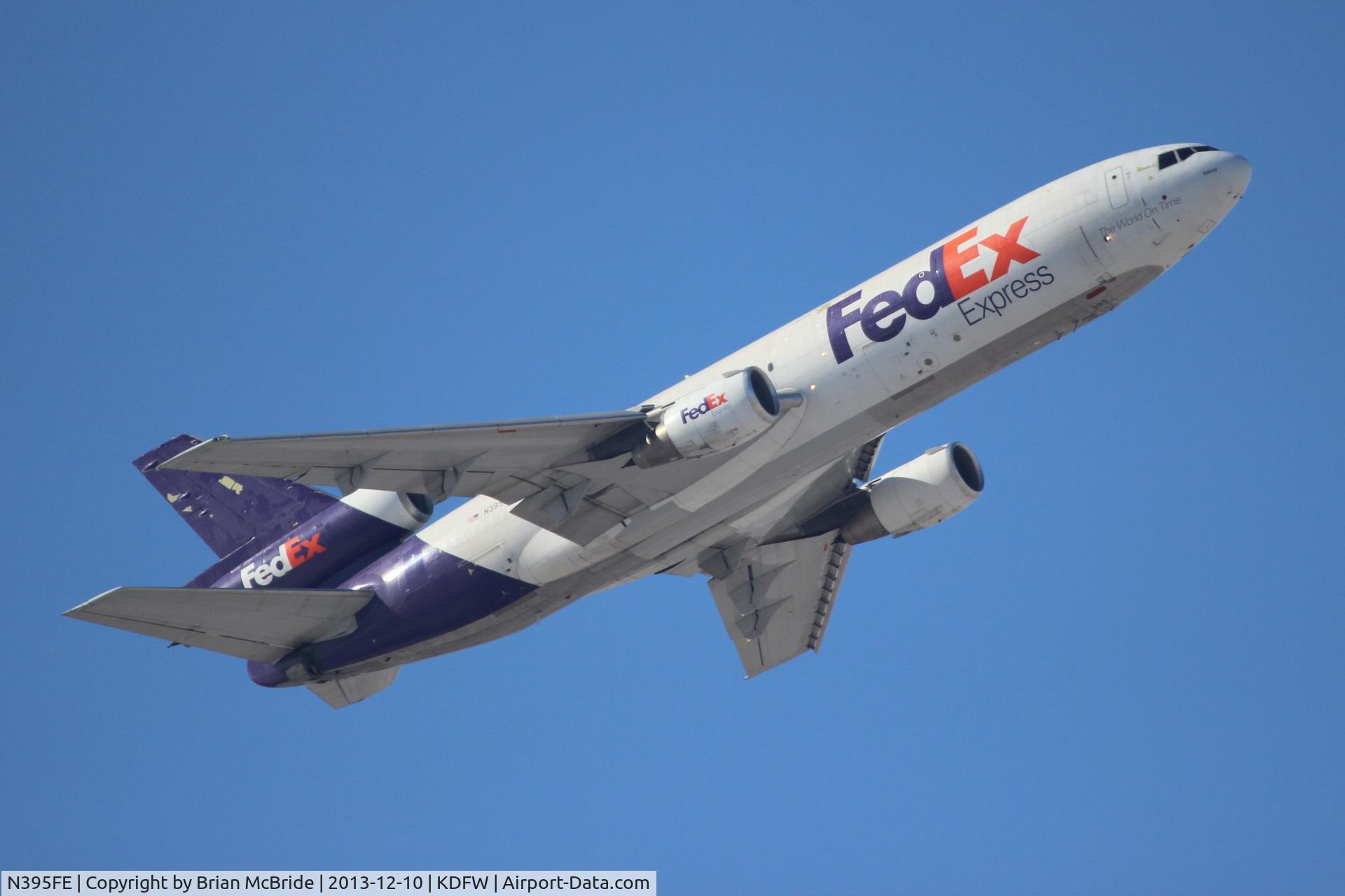 N395FE, 1975 McDonnell Douglas MD-10-10F C/N 46629, FedEx Express. DC-10-10F. N395FE cn 46629 20. Dallas - Fort Worth - International (DFW KDFW). Image © Brian McBride. 10 December 2013