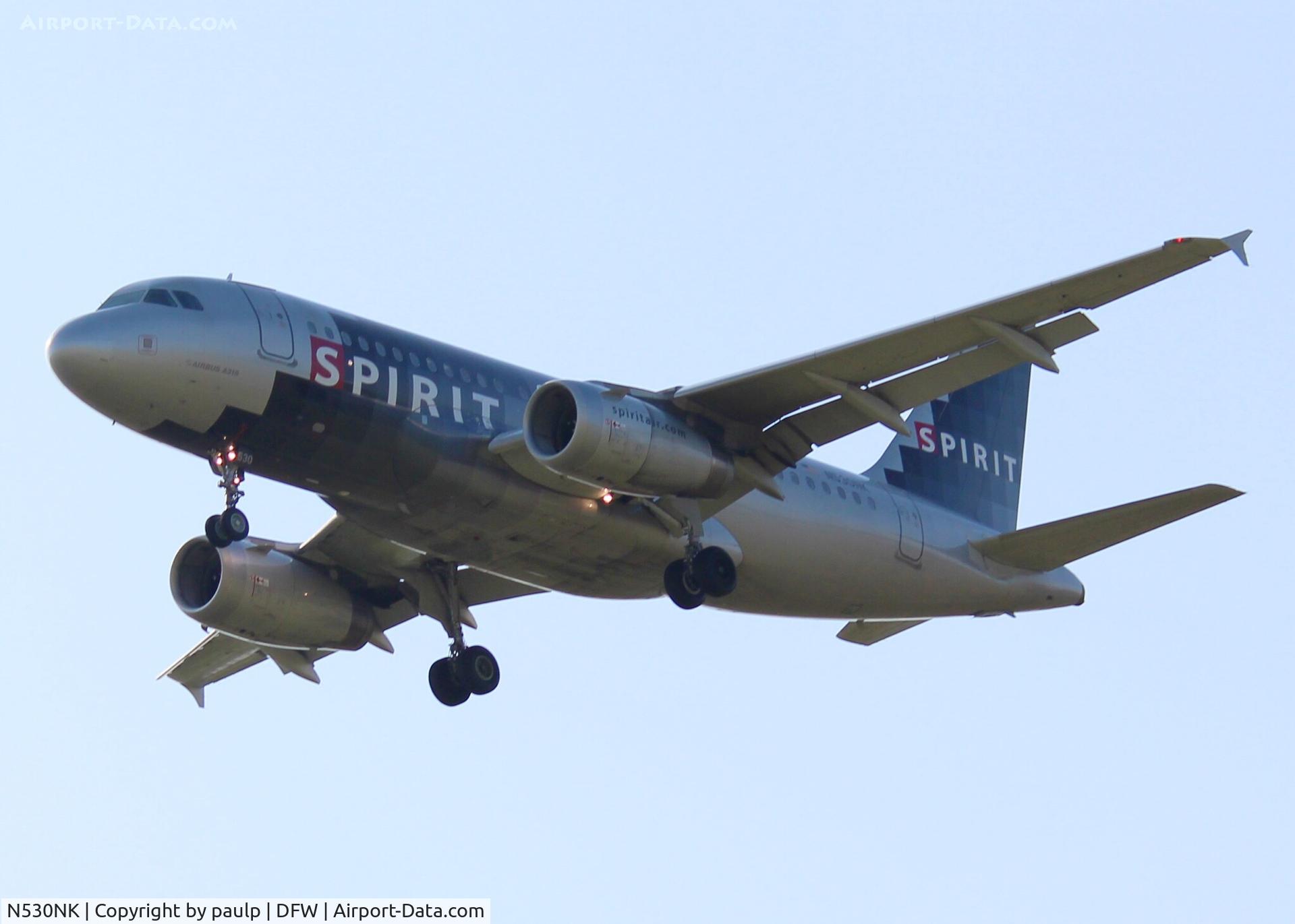 N530NK, 2007 Airbus A319-132 C/N 3017, At DFW.