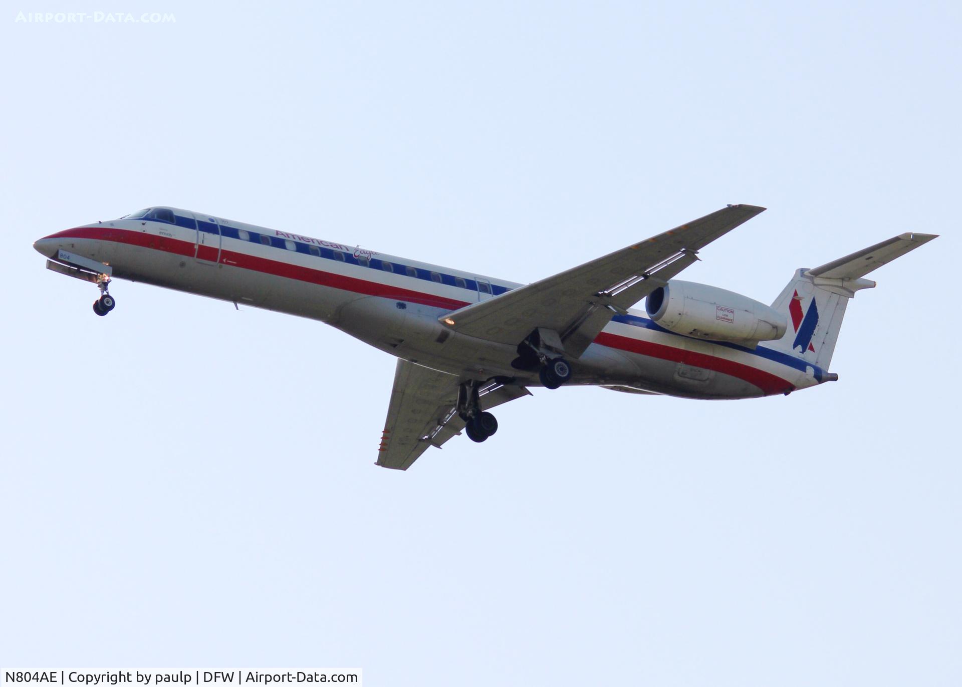 N804AE, 2001 Embraer ERJ-140LR (EMB-135KL) C/N 145487, At DFW.