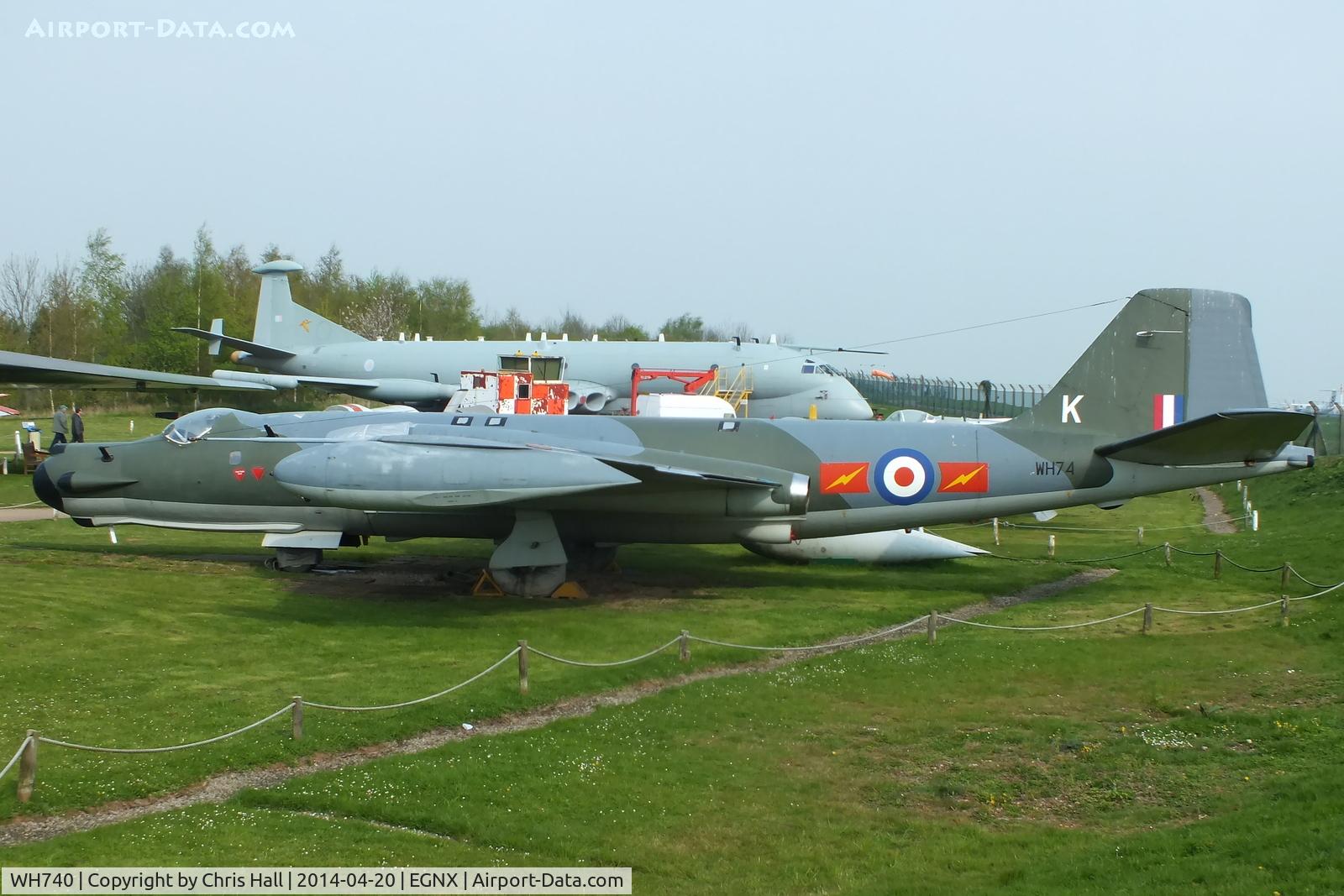 WH740, 1953 English Electric Canberra T.17 C/N Not found WH740, Preserved at the East Midlands Aeropark
