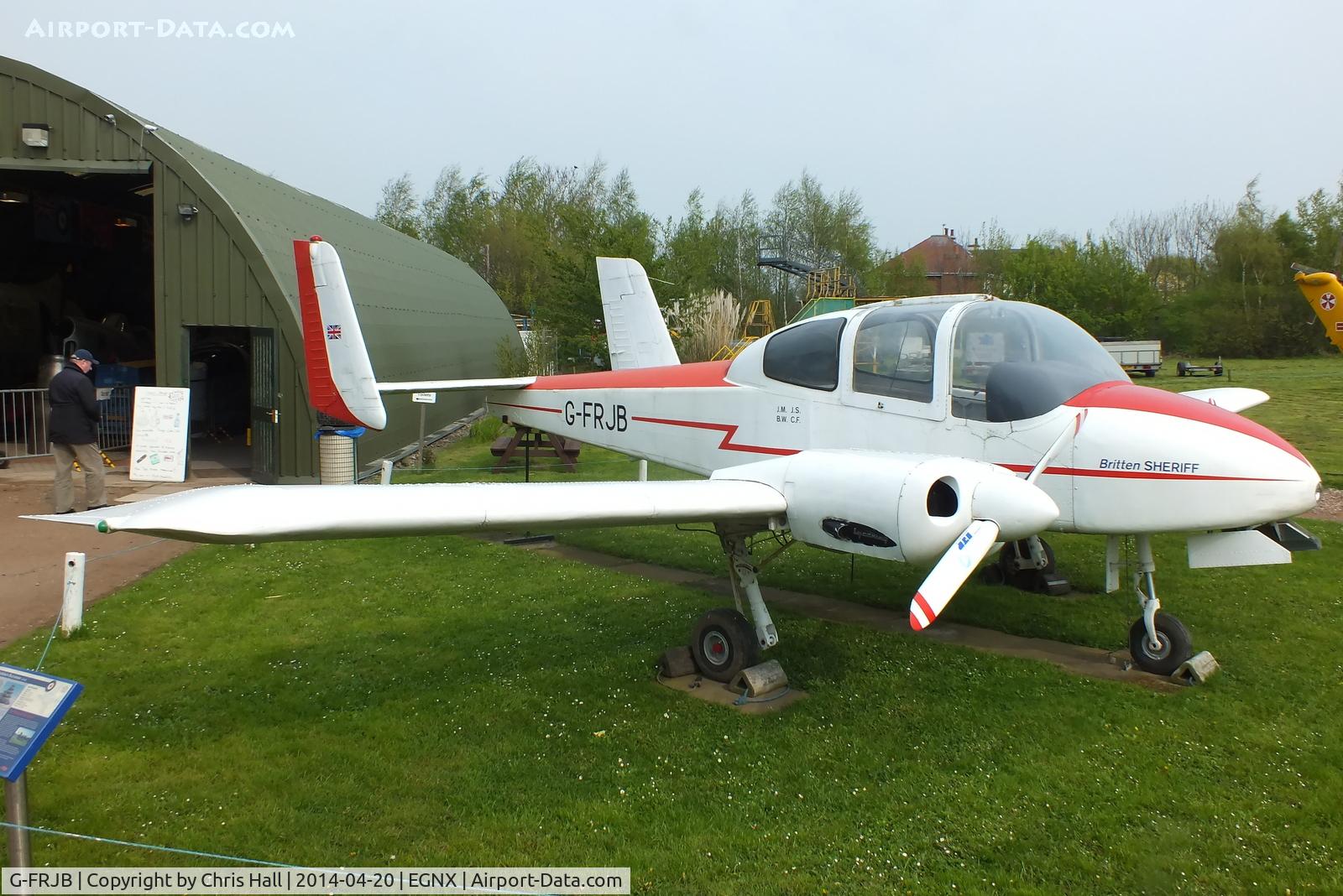G-FRJB, 1976 Britten Sheriff SA.1 C/N 0001, Preserved at the East Midlands Aeropark