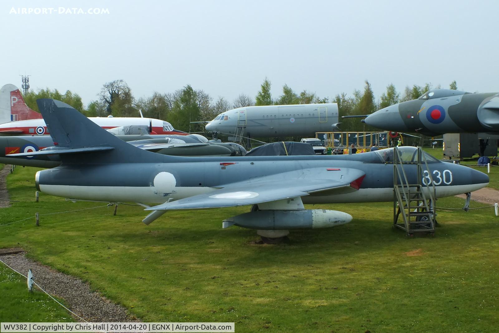 WV382, 1955 Hawker Hunter GA.11 C/N 41H-670828, Preserved at the East Midlands Aeropark