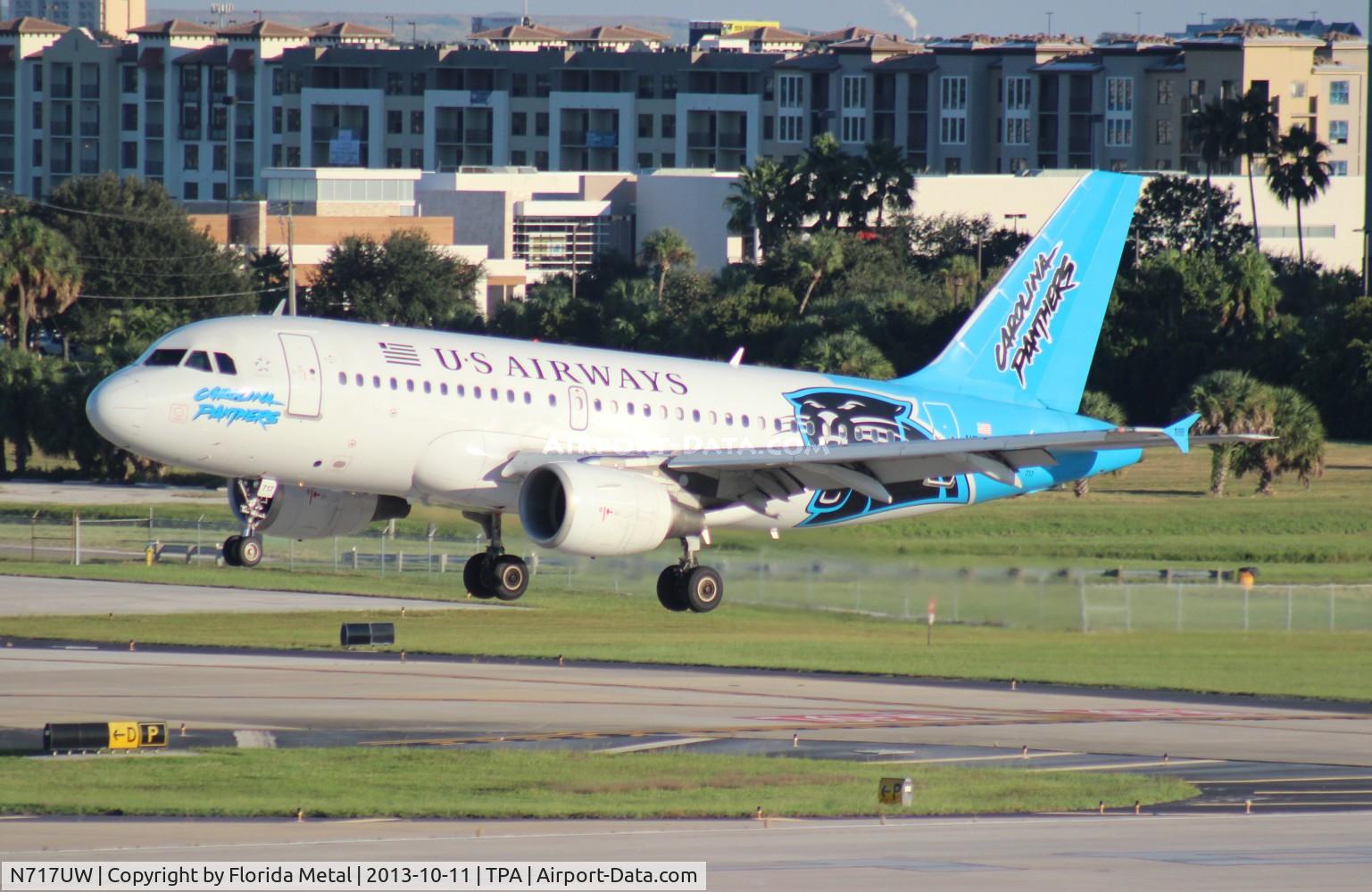 N717UW, 1999 Airbus A319-112 C/N 1069, USAirways Carolina Panthers A319