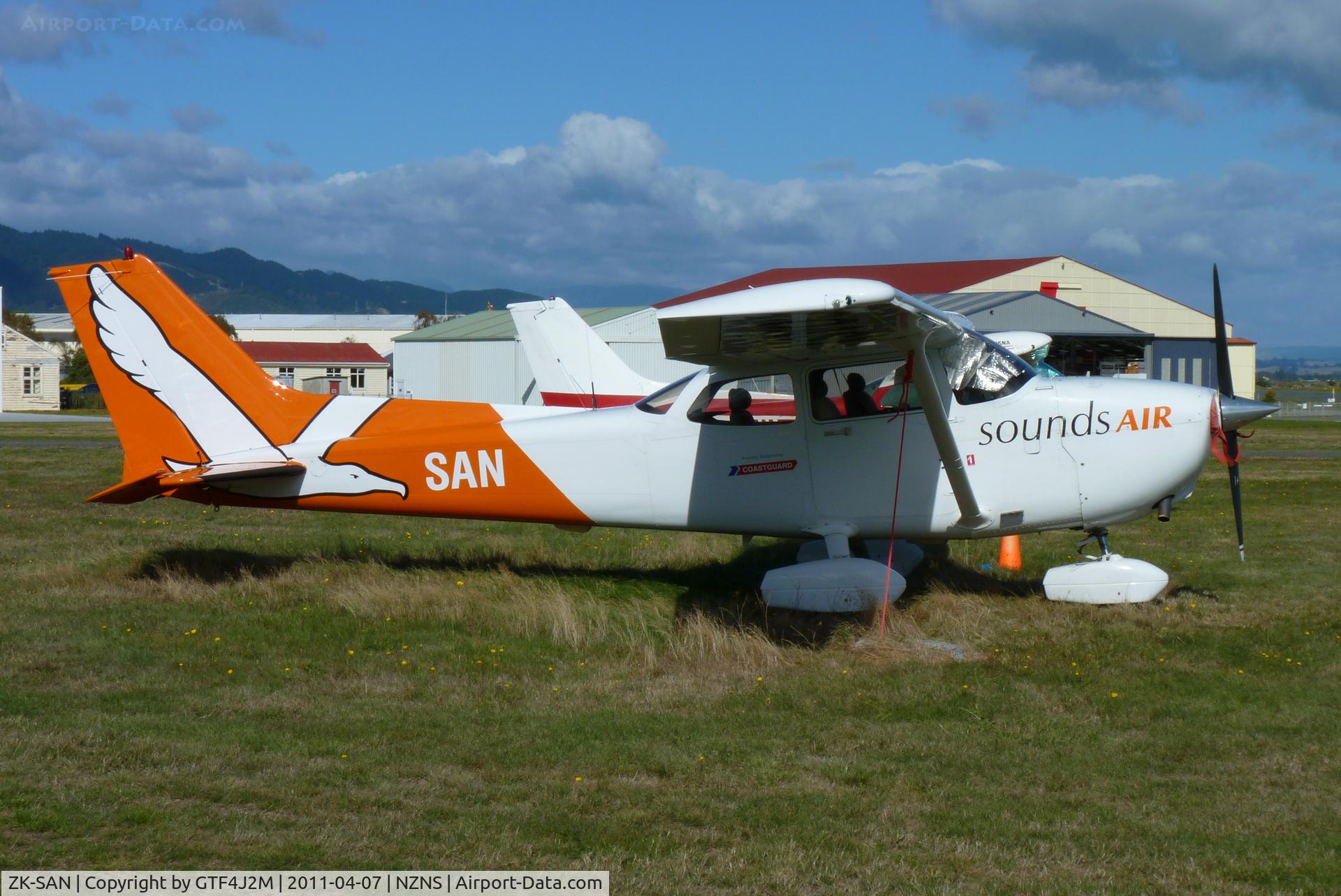ZK-SAN, 2000 Cessna 172S C/N 172S8673, ZK-SAN of Sounds Air at Nelson 7.4.11