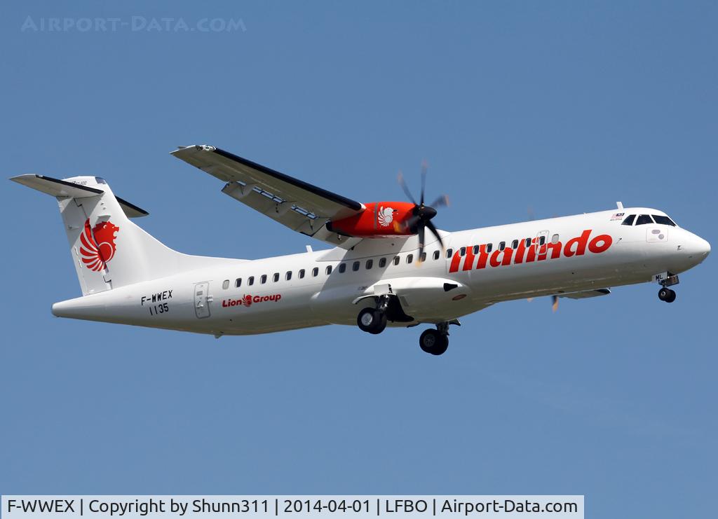 F-WWEX, 2014 ATR 72-600 C/N 1135, C/n 1135 - To be 9M-LML