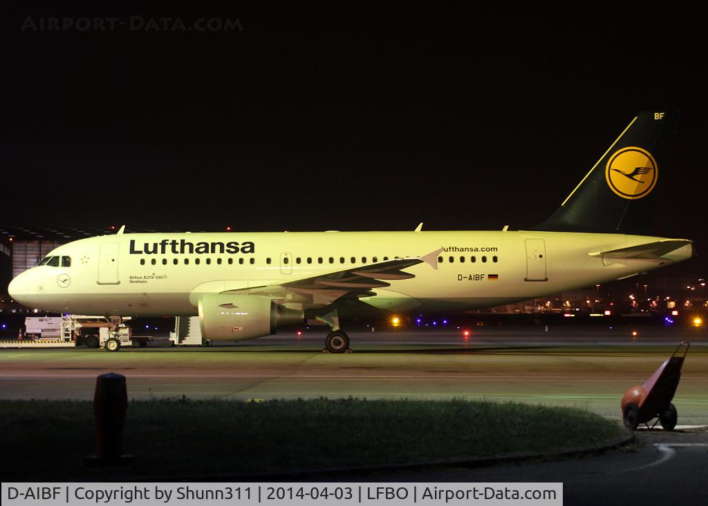 D-AIBF, 2011 Airbus A319-112 C/N 4796, Parked at the LFBO Old Terminal