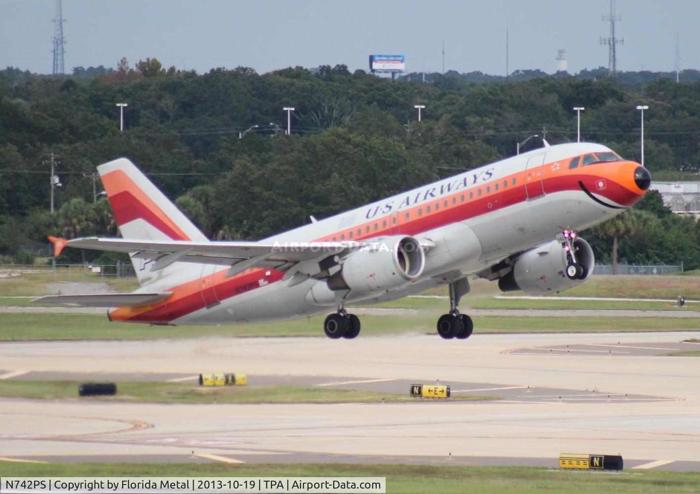 N742PS, 2000 Airbus A319-112 C/N 1275, PSA A319