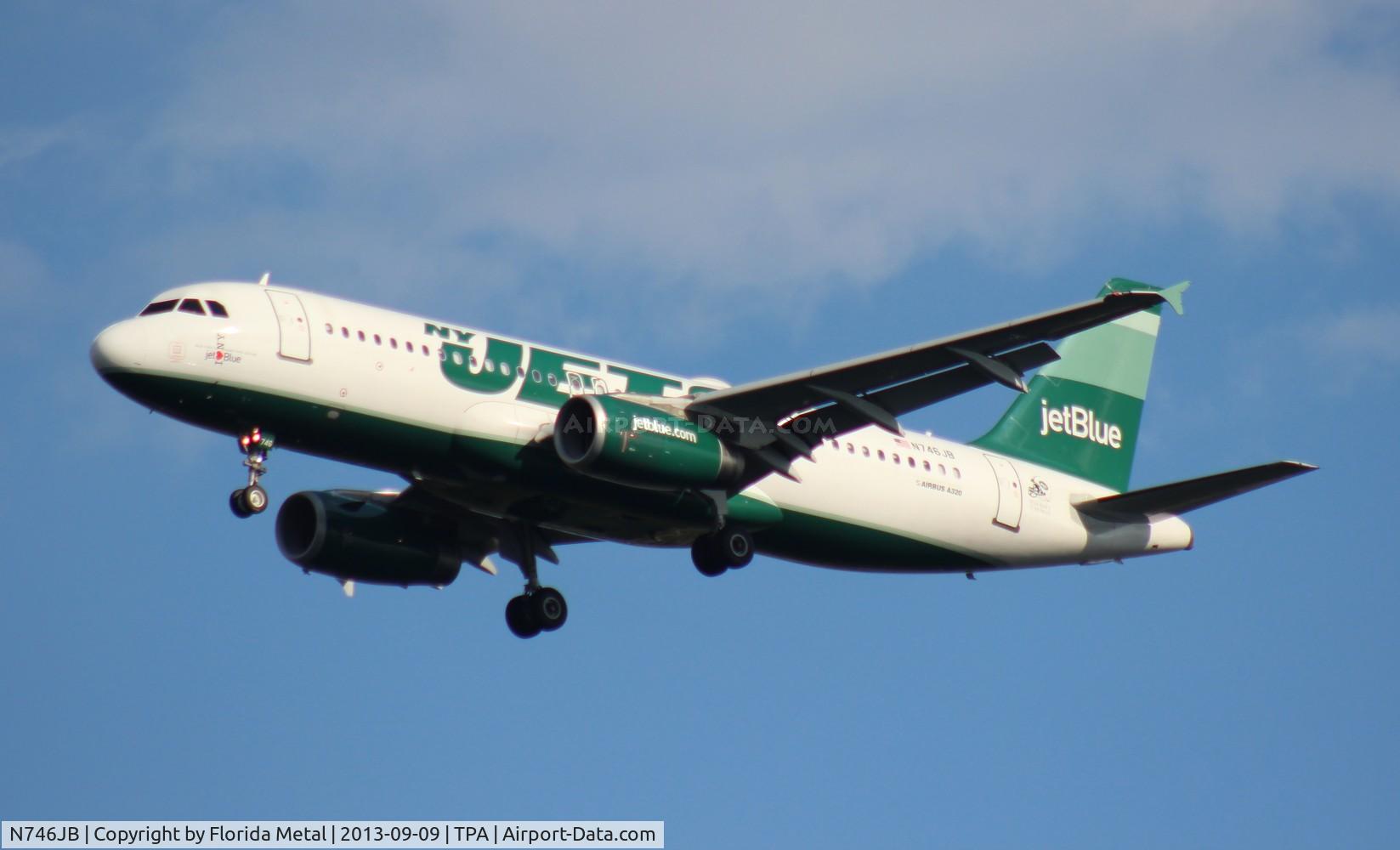 N746JB, 2008 Airbus A320-232 C/N 3622, Jet Blue New York Jets A320