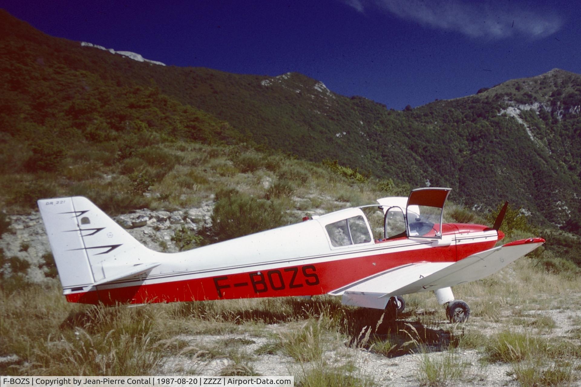 F-BOZS, CEA Jodel DR-221 Dauphin C/N 74, Backcountry airstrip 