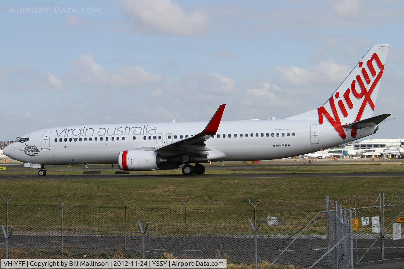 VH-YFF, 2011 Boeing 737-8FE C/N 40994, taxiing to 3 4R