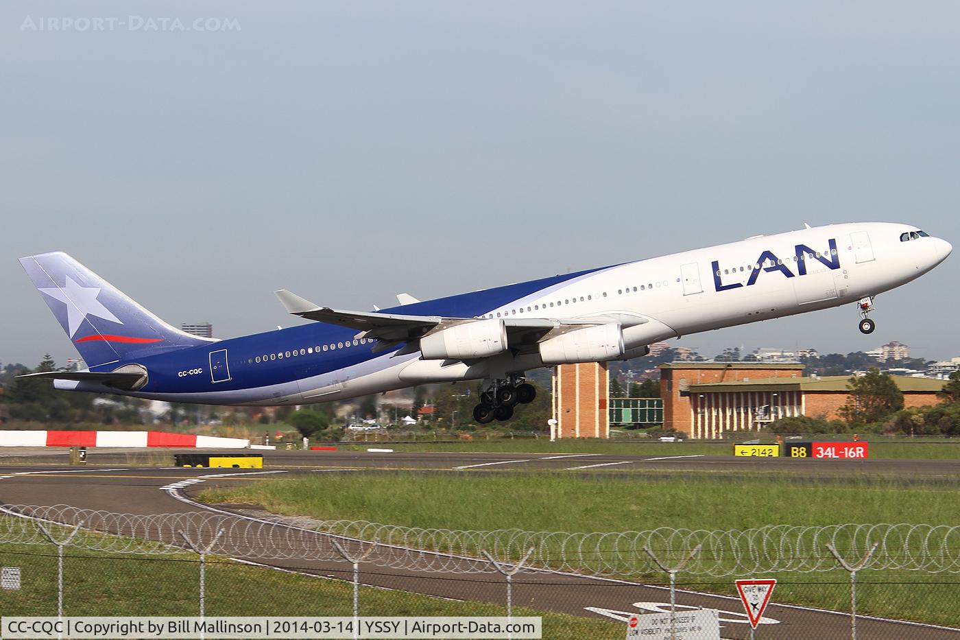 CC-CQC, 2000 Airbus A340-313X C/N 363, away  from 34L