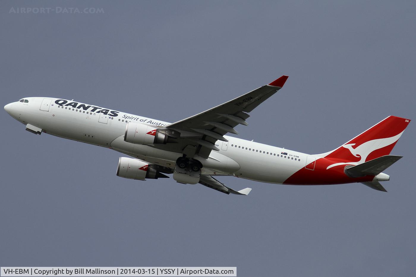 VH-EBM, 2009 Airbus A330-202 C/N 1061, away from 34L