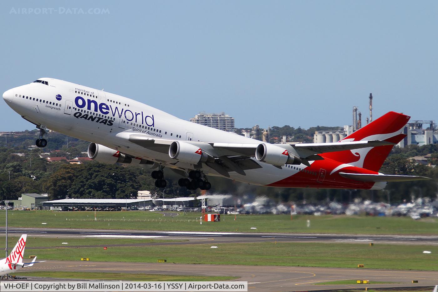VH-OEF, 2002 Boeing 747-438/ER C/N 32910, One World c/s