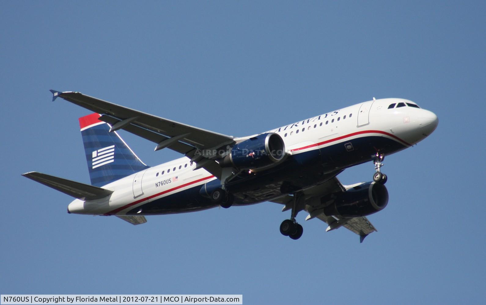 N760US, 2000 Airbus A319-112 C/N 1354, US Airways A319