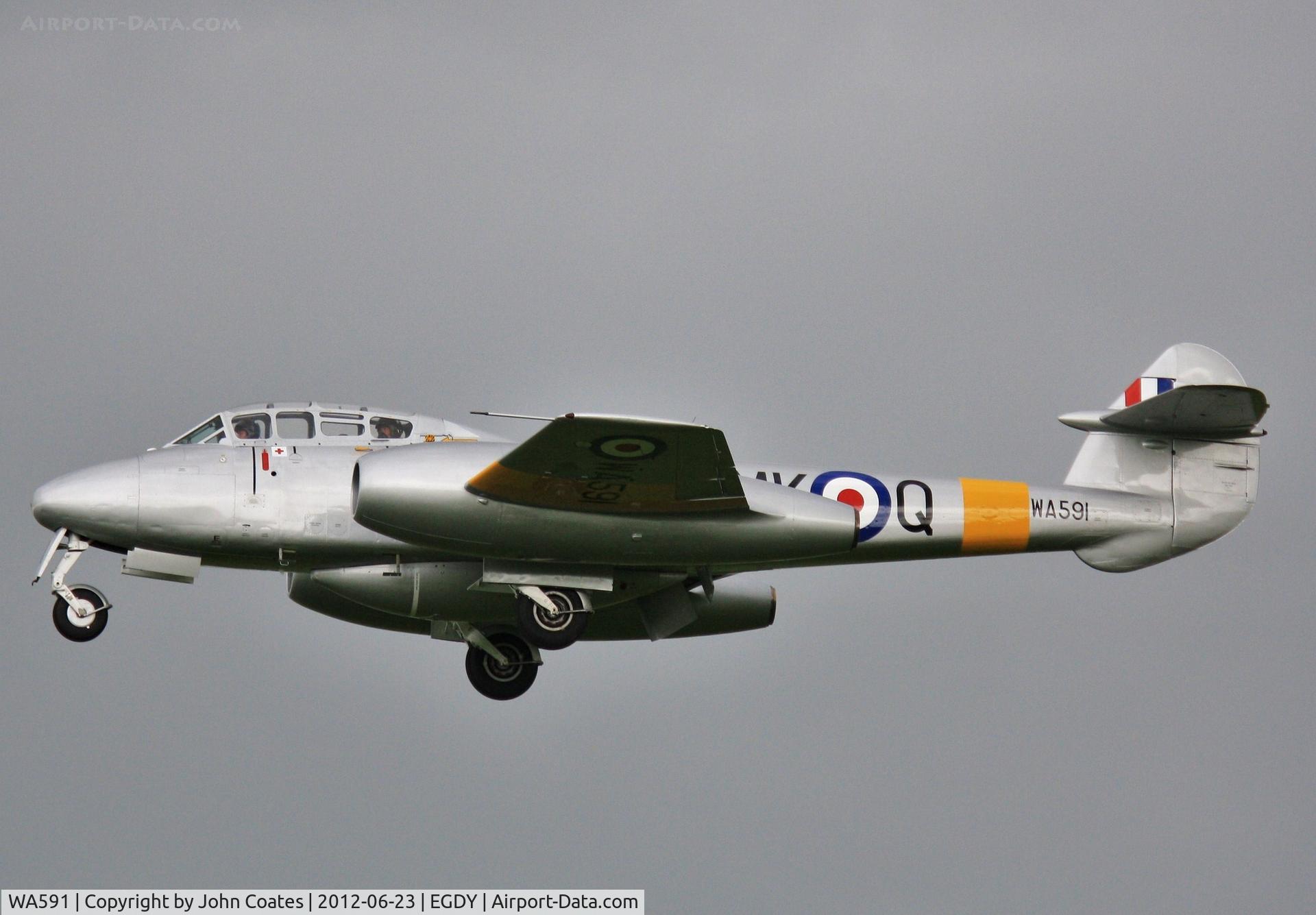 WA591, 1949 Gloster Meteor T.7 C/N G5/356460, At RNAS open day 2012