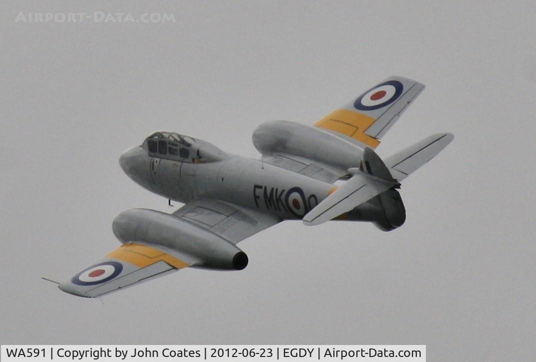 WA591, 1949 Gloster Meteor T.7 C/N G5/356460, At RNAS open day 2012