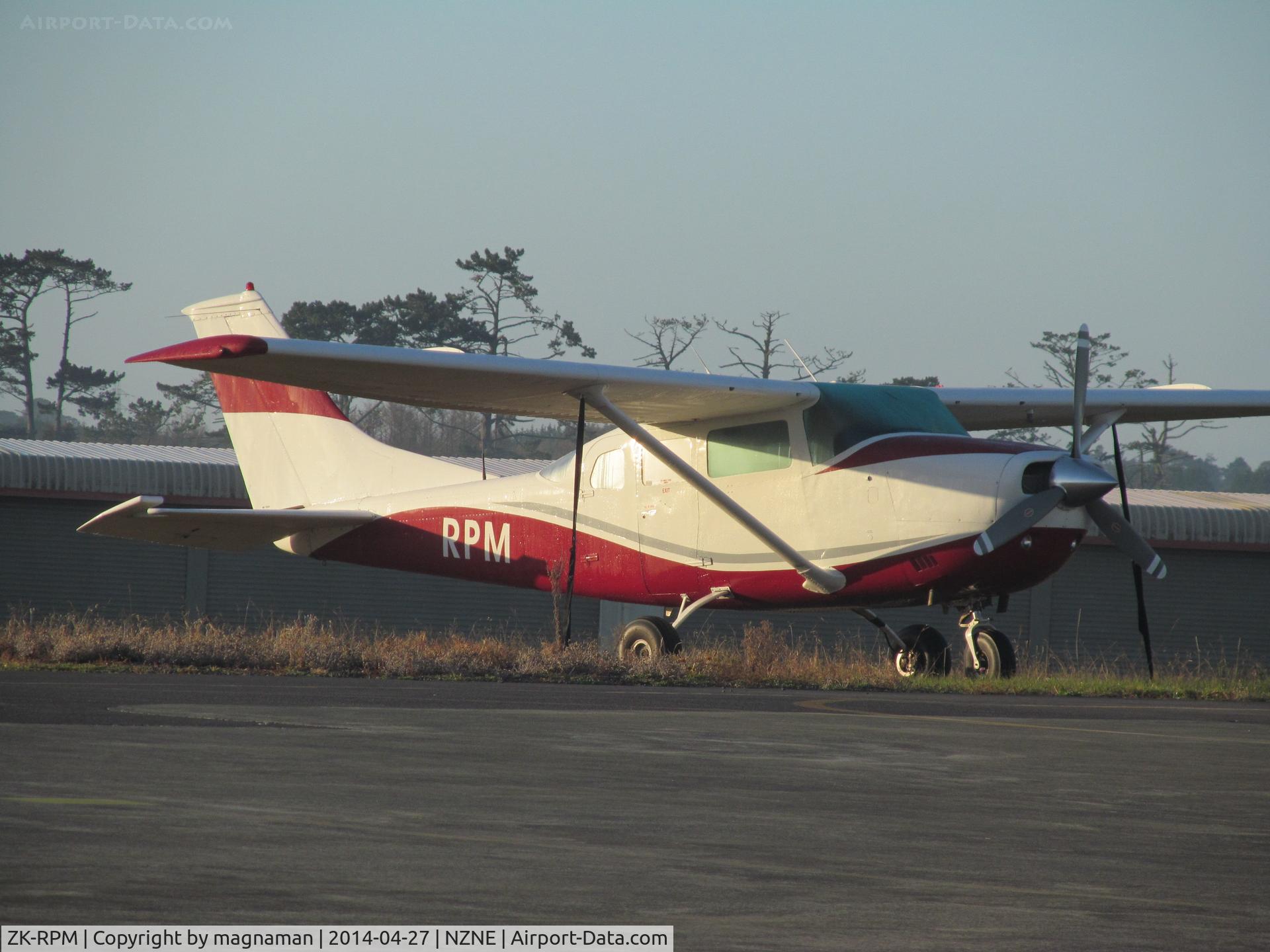 ZK-RPM, 1973 Cessna U206F Stationair C/N U206-02042, At north shore in morning sun