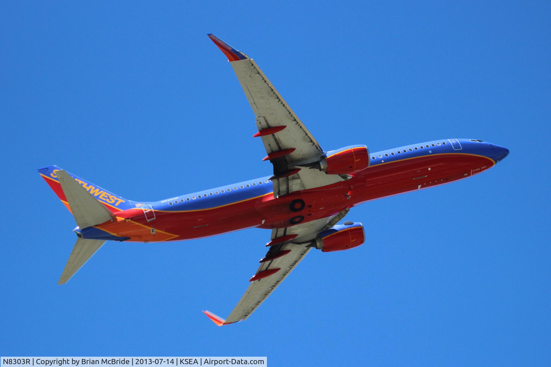 N8303R, 2012 Boeing 737-8H4 C/N 36681, Southwest Airlines. 737-8H4. N8303R 8303 cn 36681 3993. Seattle Tacoma - International (SEA KSEA). Image © Brian McBride. 14 July 2013